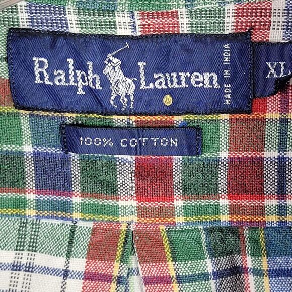 Polo Ralph Lauren Oxford Men's XL Red Plaid Long Sleeve Button Down Shirt - Picture 5 of 9